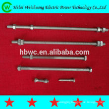 double arm bolt for transmission line fitting